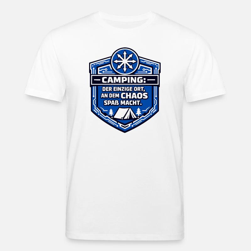 Camping Camper - Chaos macht spaß - Stanley/Stella Unisex Bio-T-Shirt CREATOR  - Weiß