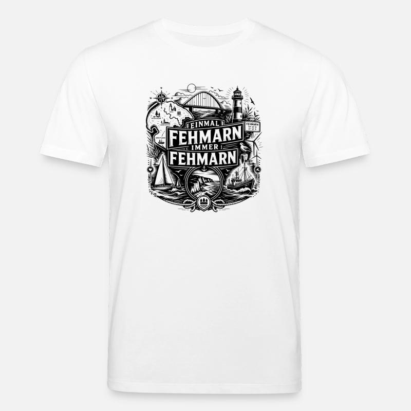 Fehmarn - Einmal Fehmarn immer Fehmarn - Stanley/Stella Unisex Bio-T-Shirt CREATOR  - Weiß