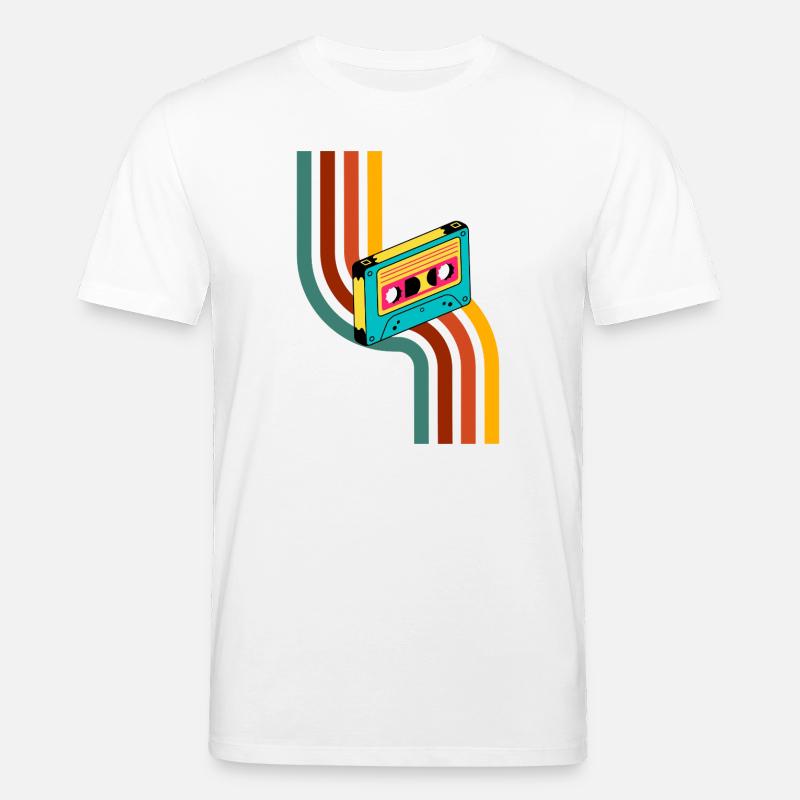 Cassette Neon Rainbow - T-shirt bio CREATOR Stanley/Stella Unisexe - blanc