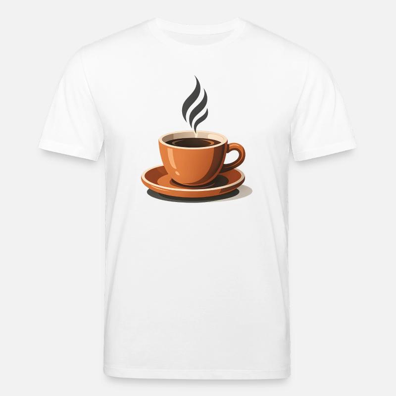 Eine Tasse aromatisch-heißer Kaffee - Stanley/Stella Unisex Bio-T-Shirt CREATOR  - Weiß