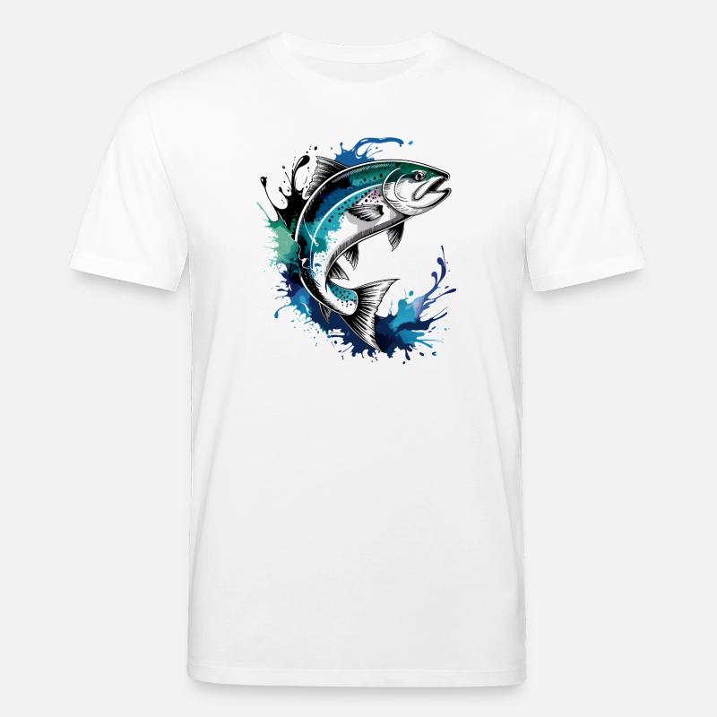 Lachs Sprung - Stanley/Stella Unisex Bio-T-Shirt CREATOR - Weiß