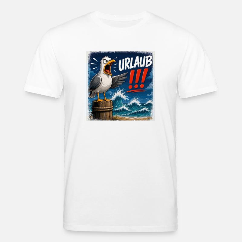 Urlaub!!! Sturm am Meer - Stanley/Stella Unisex Bio-T-Shirt CREATOR - Weiß