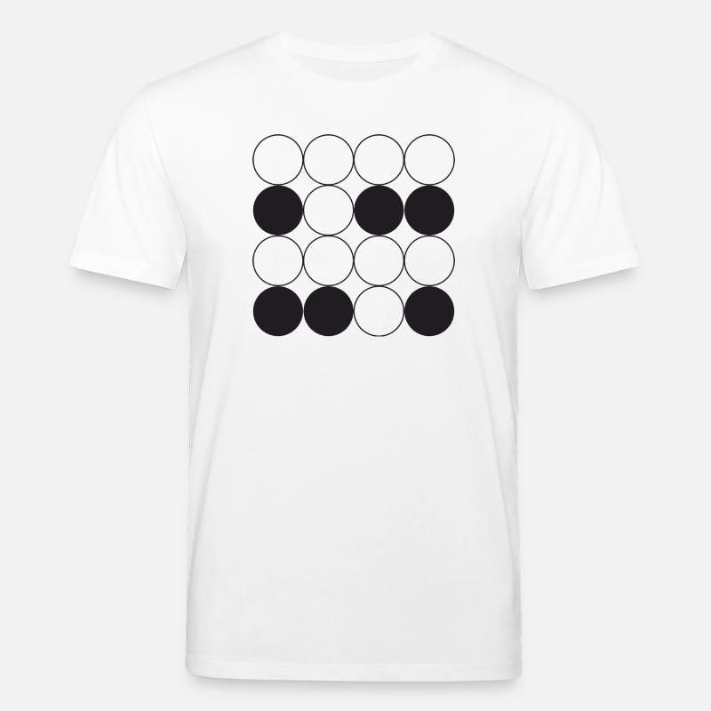 Circle Grid design - Stanley/Stella CREATOR Unisex Organic T-Shirt - white