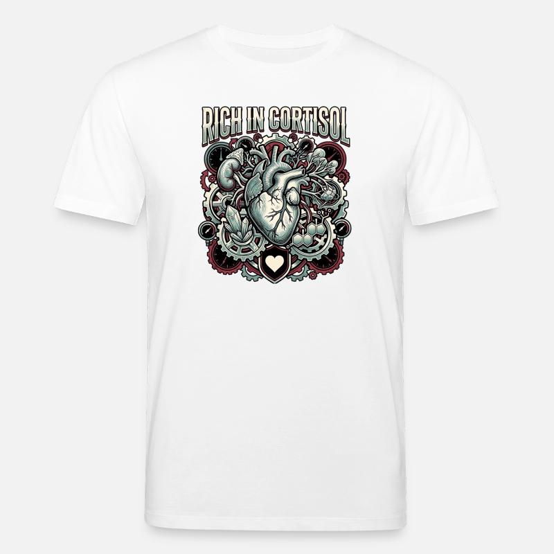 Rich In Cortisol - Stanley/Stella Unisex Bio-T-Shirt CREATOR  - Weiß