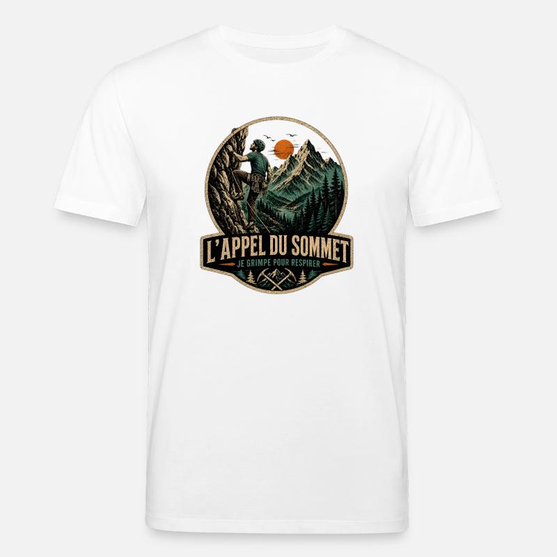 Appel du Sommet Grimpeur - T-shirt bio CREATOR Stanley/Stella Unisexe - blanc