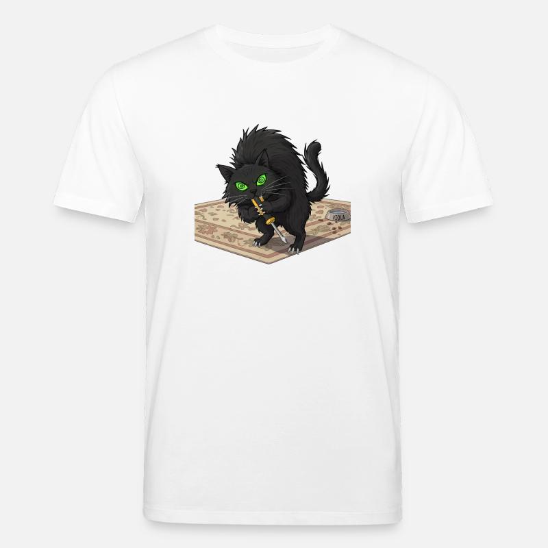 Aggro Katze auf Perser-Teppich - Stanley/Stella Unisex Bio-T-Shirt CREATOR  - Weiß