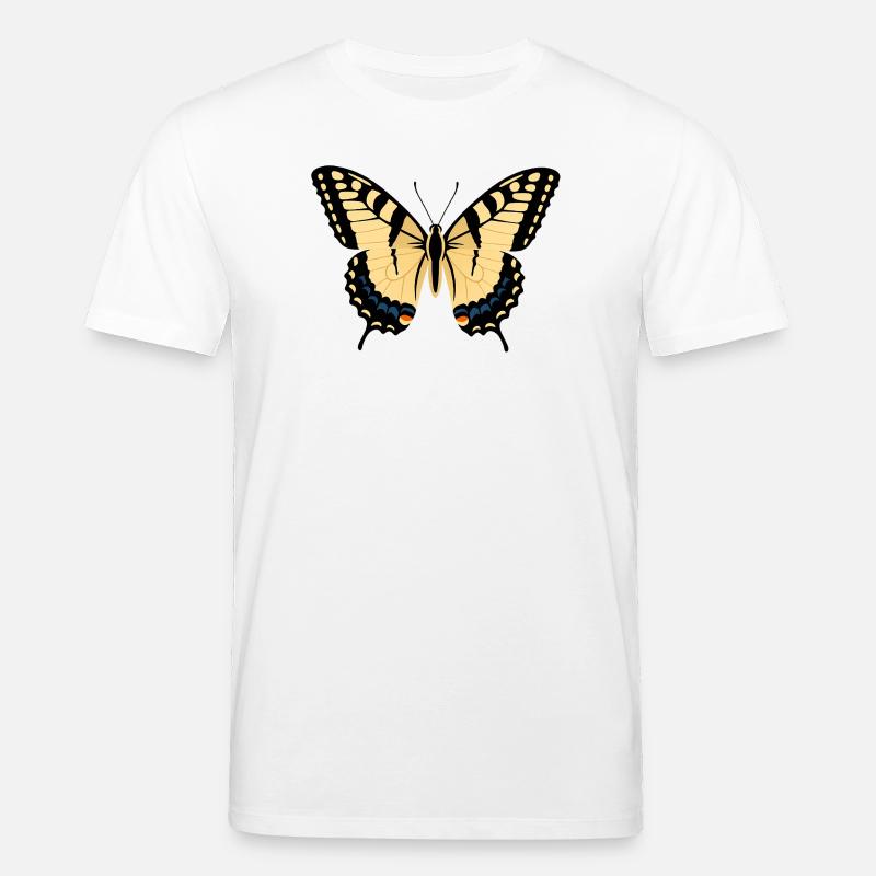 Ailes de papillon noir jaune - T-shirt bio CREATOR Stanley/Stella Unisexe - blanc