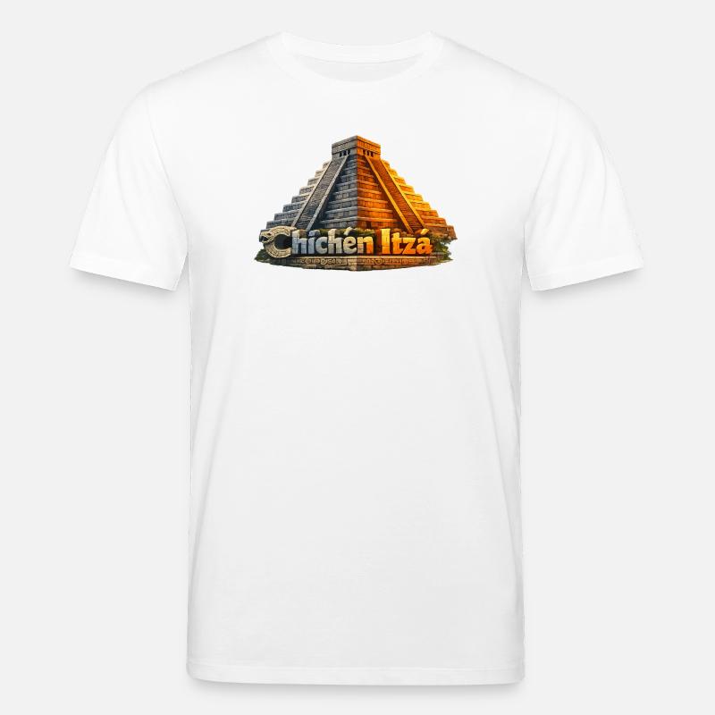 Chichen Itza Pyramid Serpent - Stanley/Stella CREATOR Unisex Organic T-Shirt - white