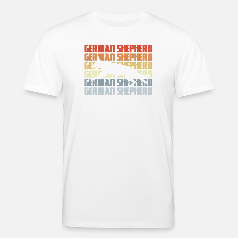 Deutscher Schäferhund Silhouette Retro - Stanley/Stella Unisex Bio-T-Shirt CREATOR - Weiß