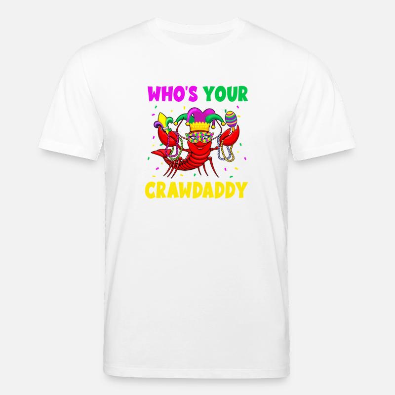 Masque de Mardi Gras Crawdaddy - T-shirt bio CREATOR Stanley/Stella Unisexe - blanc