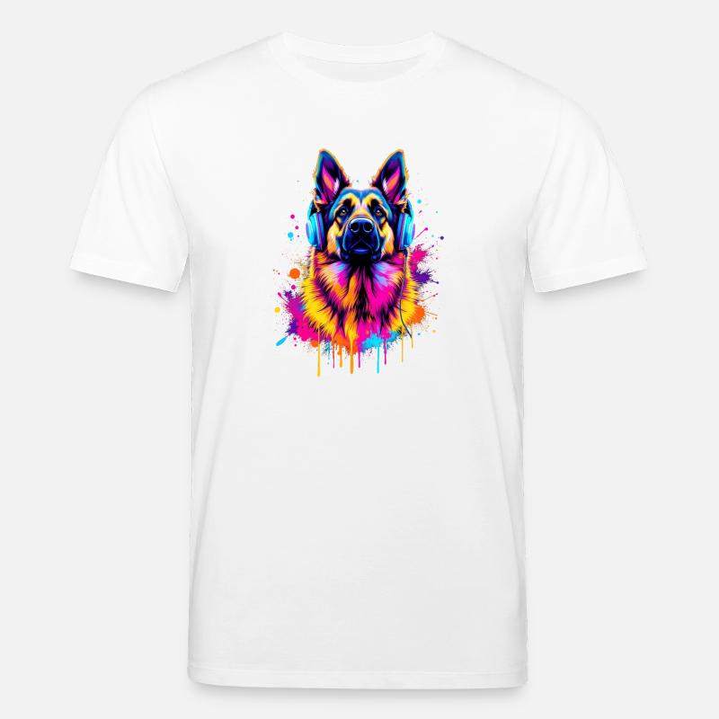 German Shepherd - Stanley/Stella CREATOR Unisex Organic T-Shirt - white