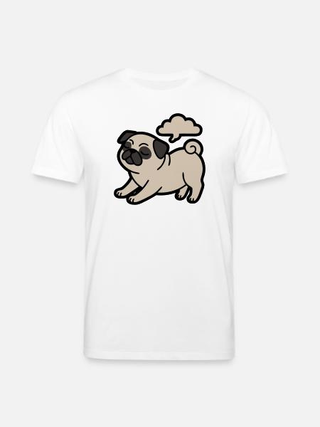 Pupsender Mops Hund Lustig - Stanley/Stella Unisex Bio-T-Shirt CREATOR  - Weiß
