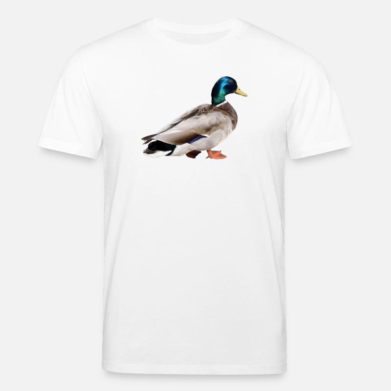 Stockente Männchen - Stanley/Stella Unisex Bio-T-Shirt CREATOR  - Weiß