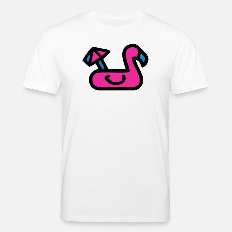 Flamingo Luftmatratze Retro - Stanley/Stella Unisex Bio-T-Shirt CREATOR - Weiß