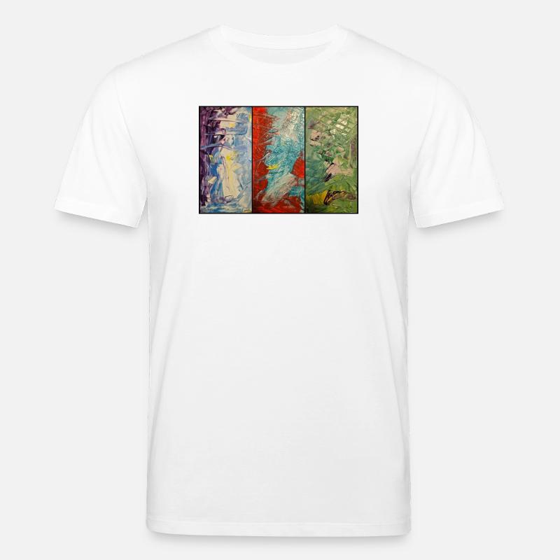 Flux de couleur triptyque - T-shirt bio CREATOR Stanley/Stella Unisexe - blanc