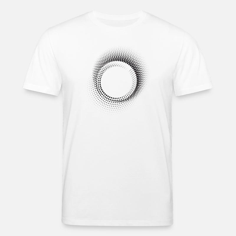 Halo Dot Ring Pattern - Stanley/Stella CREATOR Unisex Organic T-Shirt - white
