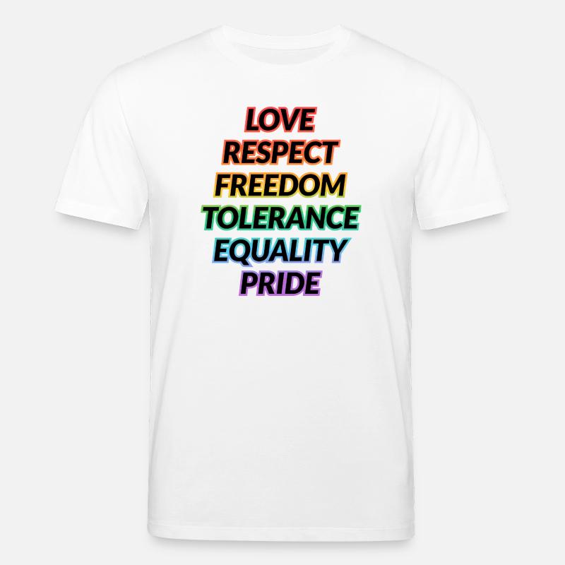 Pride Rainbow Values Tee - Stanley/Stella Unisex Bio-T-Shirt CREATOR - Weiß