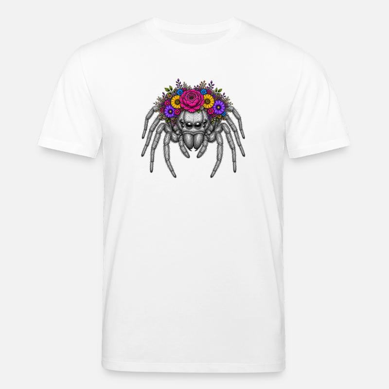 Blütenkranzspinne Illustration - Stanley/Stella Unisex Bio-T-Shirt CREATOR - Weiß
