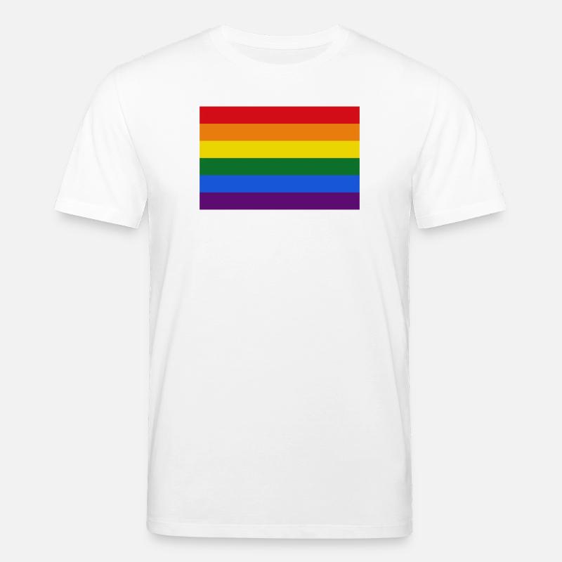 Schwule Regenbogenflagge - Stanley/Stella Unisex Bio-T-Shirt CREATOR - Weiß