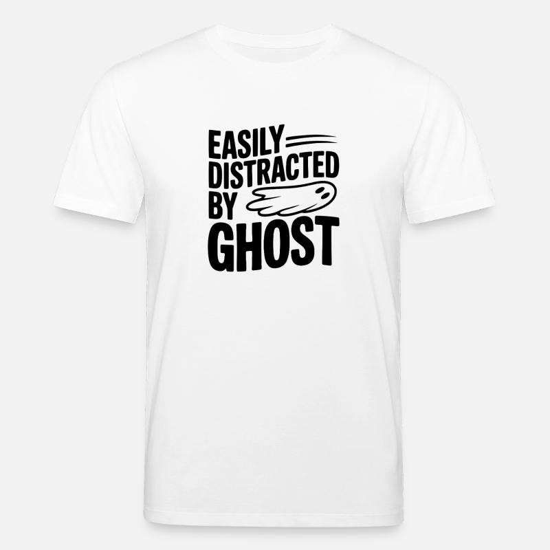 Easily Distracted by Ghost - Stanley/Stella CREATOR Unisex Organic T-Shirt - white