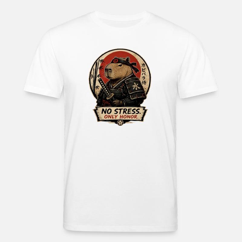 Samurai Hamster – Keine Sorge, Ehre - Stanley/Stella Unisex Bio-T-Shirt CREATOR  - Weiß