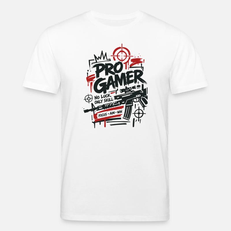 Gaming Lover Controller Graphics - Stanley/Stella CREATOR Unisex Organic T-Shirt - white