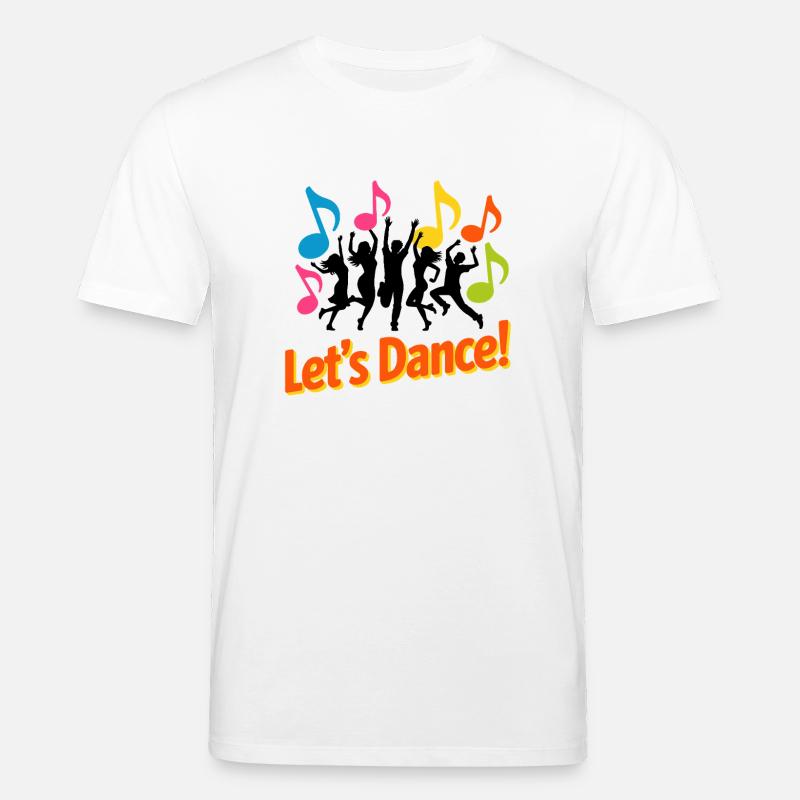 Neon Dance Party Notes - Stanley/Stella CREATOR Unisex Organic T-Shirt - white
