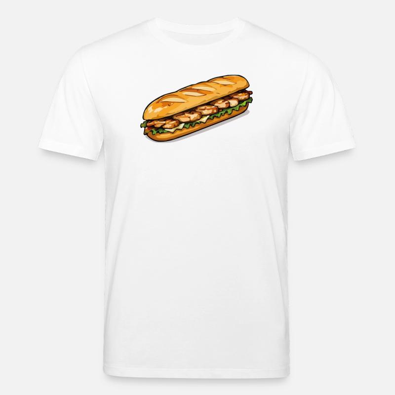 Gegrilltes Hähnchen Sub Kunst - Stanley/Stella Unisex Bio-T-Shirt CREATOR  - Weiß