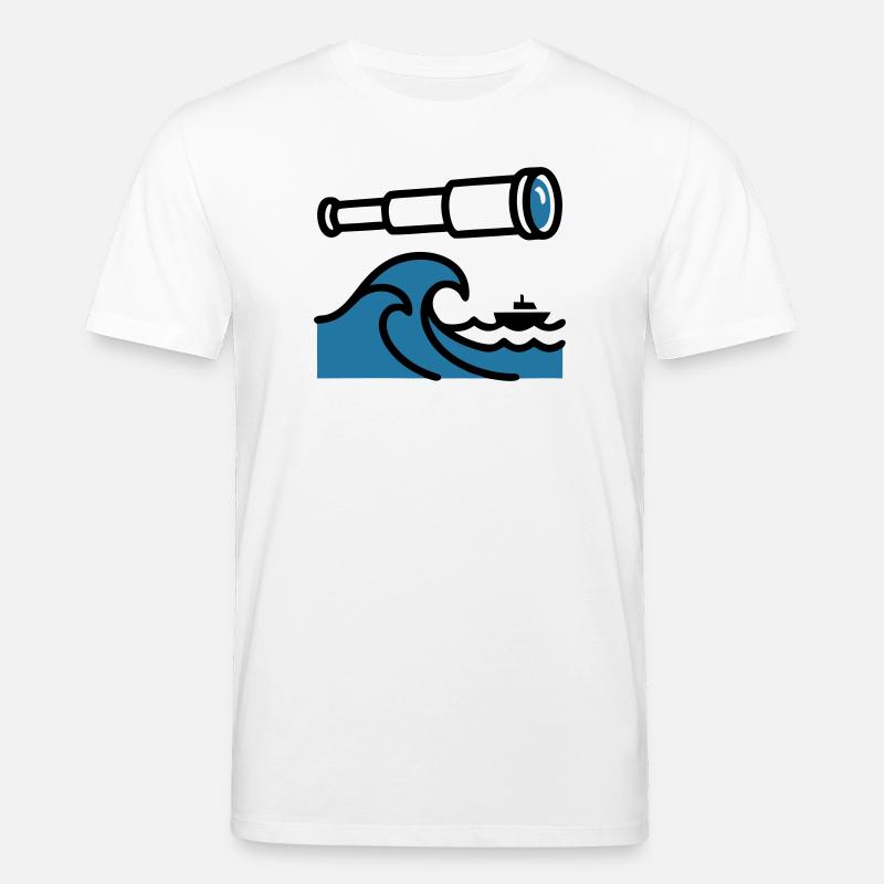 Explorateur océanique Waves Telescope - T-shirt bio CREATOR Stanley/Stella Unisexe - blanc