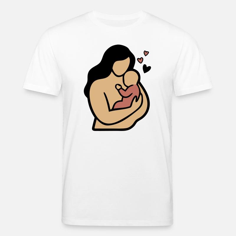 Mama Baby Umarmung Boho - Stanley/Stella Unisex Bio-T-Shirt CREATOR - Weiß