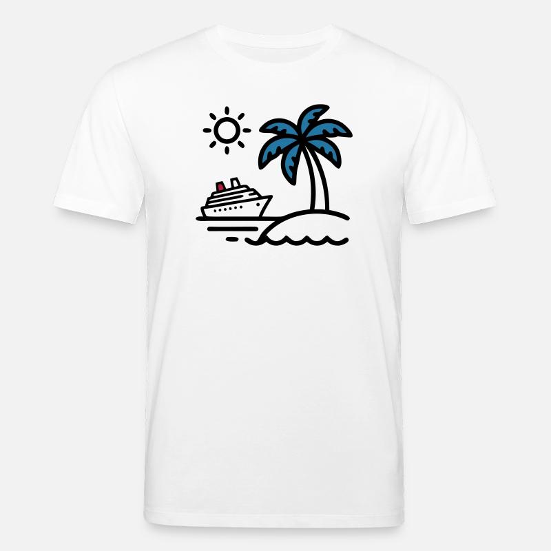Kreuzfahrt Insel Palmen Urlaub - Stanley/Stella Unisex Bio-T-Shirt CREATOR  - Weiß