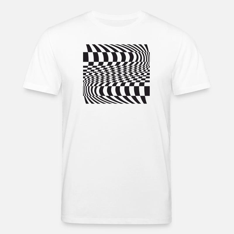 Optic Curve Grid - Stanley/Stella CREATOR Unisex Organic T-Shirt - white