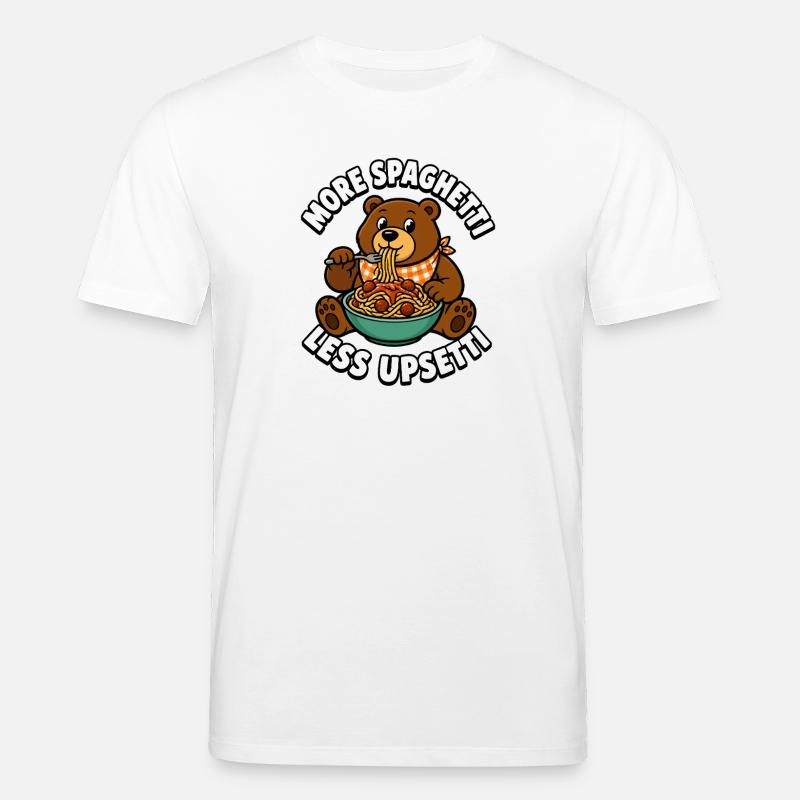 Mehr Spaghetti, weniger Ärger, Spaghetti-Bär-Kinde - Stanley/Stella Unisex Bio-T-Shirt CREATOR  - Weiß