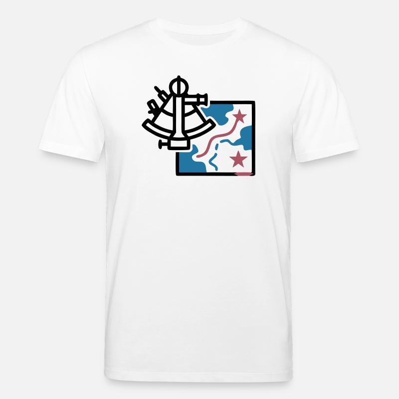 Sextant Navigation Karte Vektor - Stanley/Stella Unisex Bio-T-Shirt CREATOR  - Weiß