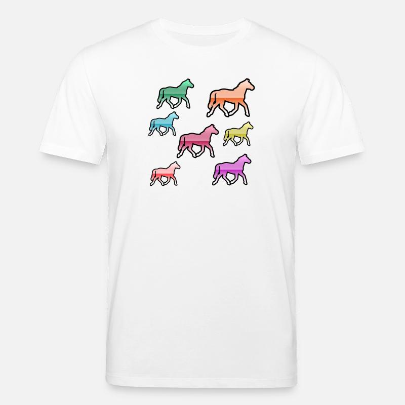 Chevaux - T-shirt bio CREATOR Stanley/Stella Unisexe - blanc