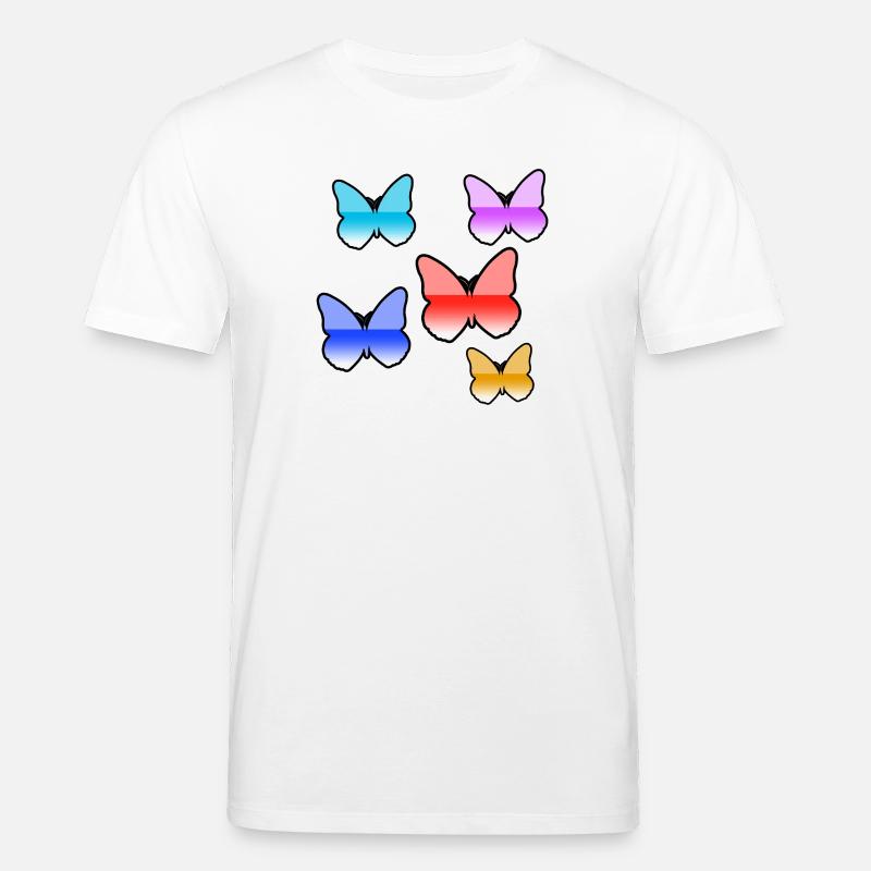 Papillons - T-shirt bio CREATOR Stanley/Stella Unisexe - blanc