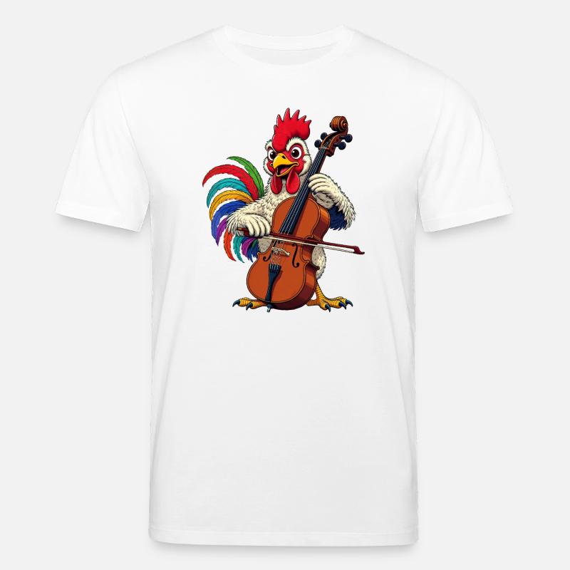Hahn joue du violoncelle - T-shirt bio CREATOR Stanley/Stella Unisexe - blanc