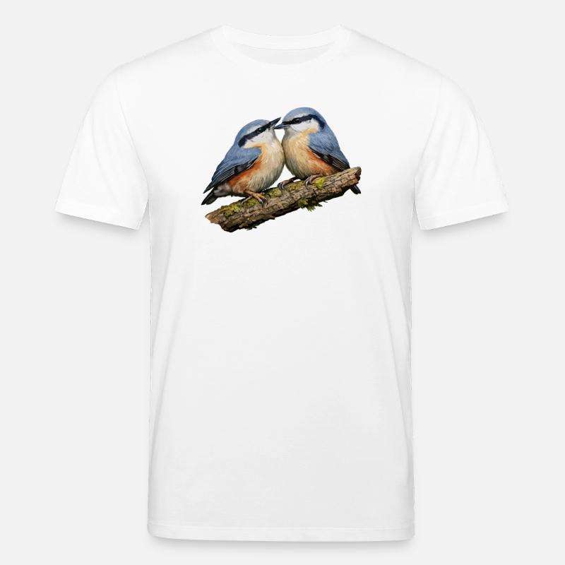 Zwei Kleiber auf dem Ast - Stanley/Stella Unisex Bio-T-Shirt CREATOR - Weiß