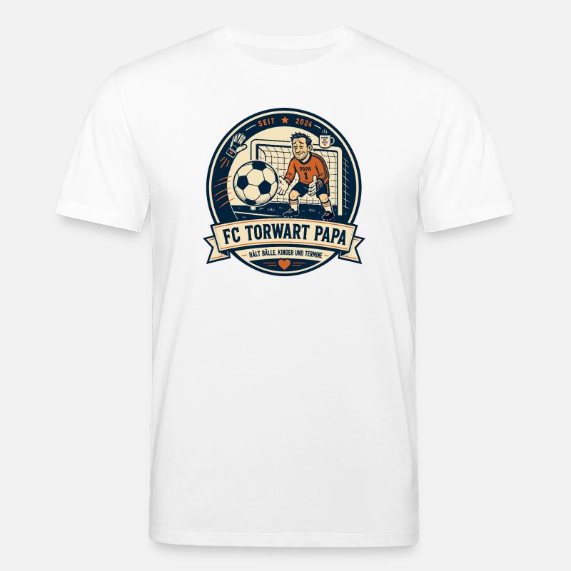 FC Torwart Papa - Stanley/Stella Unisex Bio-T-Shirt CREATOR - Weiß