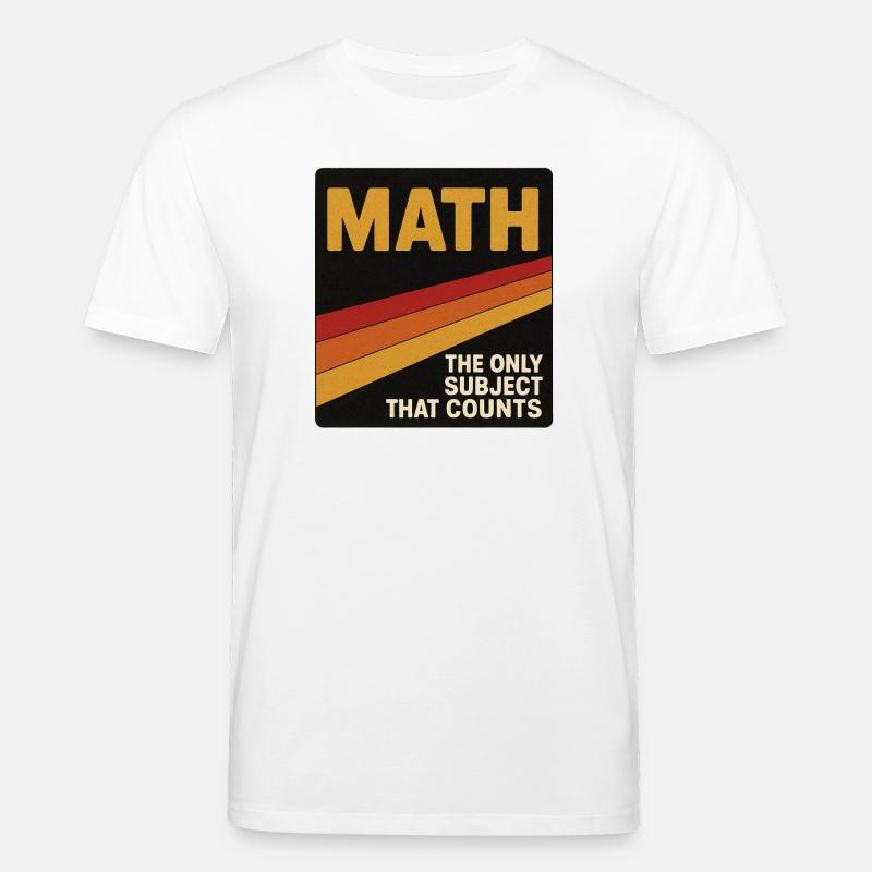 Retro Math Counts Poster - Stanley/Stella Unisex Bio-T-Shirt CREATOR - Weiß