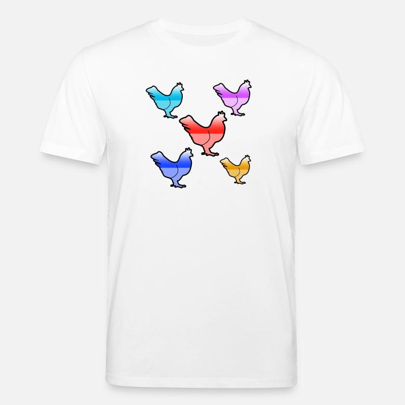 Poulets - T-shirt bio CREATOR Stanley/Stella Unisexe - blanc