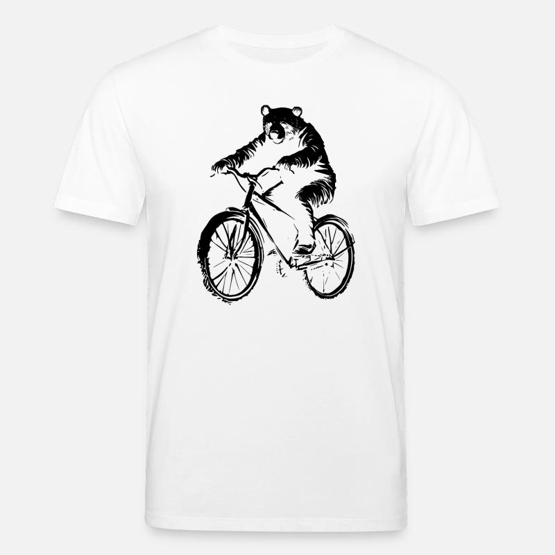 Ours de vélo - T-shirt bio CREATOR Stanley/Stella Unisexe - blanc