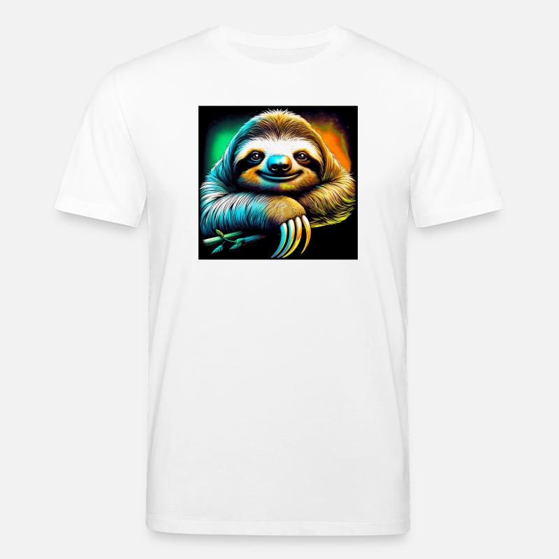sloth - Stanley/Stella CREATOR Unisex Organic T-Shirt - white