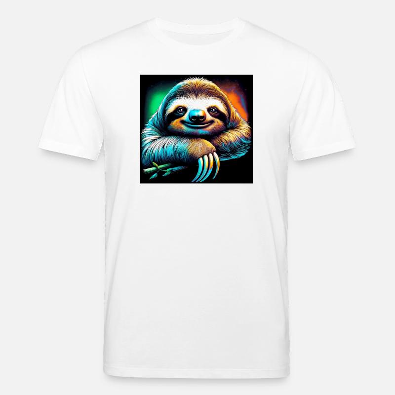 Faultier - Stanley/Stella Unisex Bio-T-Shirt CREATOR  - Weiß