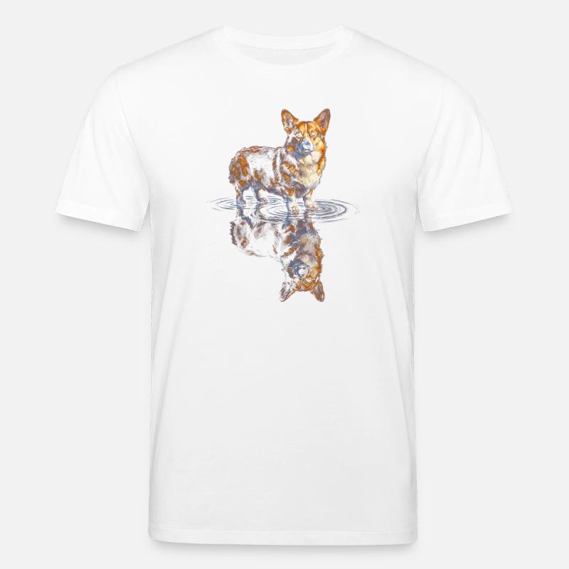 Wasserreflex Corgi - Stanley/Stella Unisex Bio-T-Shirt CREATOR - Weiß