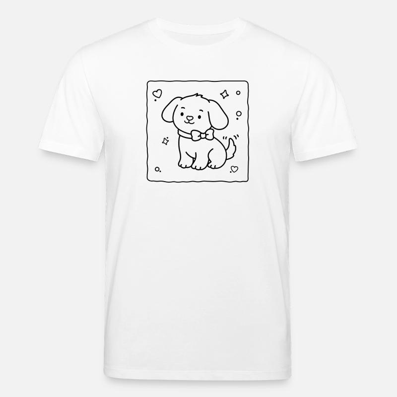Petit chiot mignon | Lulu Lotus - T-shirt bio CREATOR Stanley/Stella Unisexe - blanc