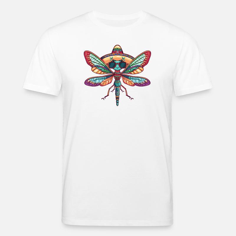 Libelle Lustig Sombrero - Stanley/Stella Unisex Bio-T-Shirt CREATOR  - Weiß