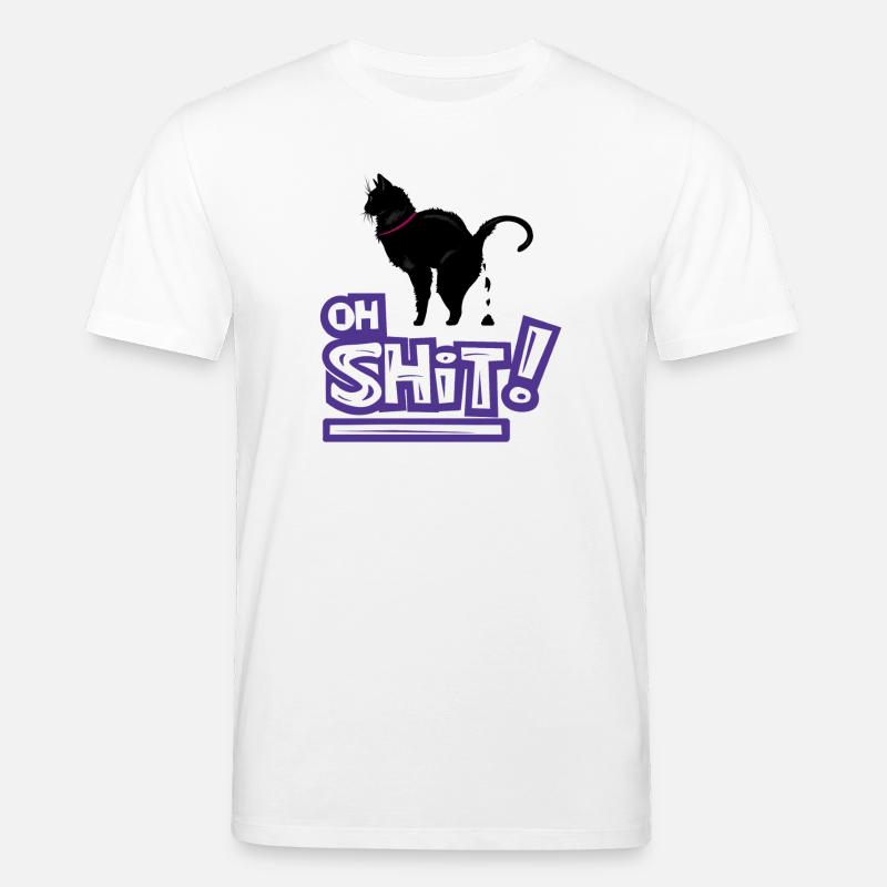 Kat Oh Shit Graffiti Exclamation - Stanley/Stella CREATOR Unisex Organic T-Shirt - white