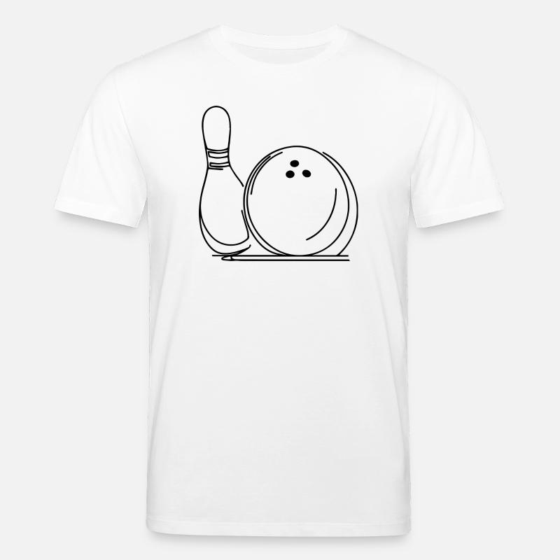 Boule et quille de bowling - T-shirt bio CREATOR Stanley/Stella Unisexe - blanc