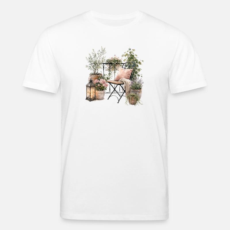 Gemütliche Balkonoase - Stanley/Stella Unisex Bio-T-Shirt CREATOR  - Weiß